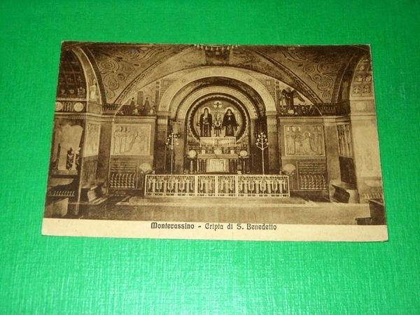 Cartolina Montecassino - Cripta di S. Benedetto 1925 ca