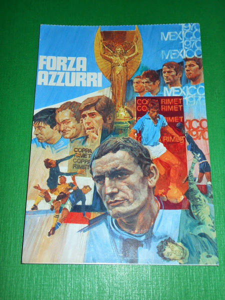 Cartolina Sport Calcio - Operazione Forza Azzurri - Mexico 1970.
