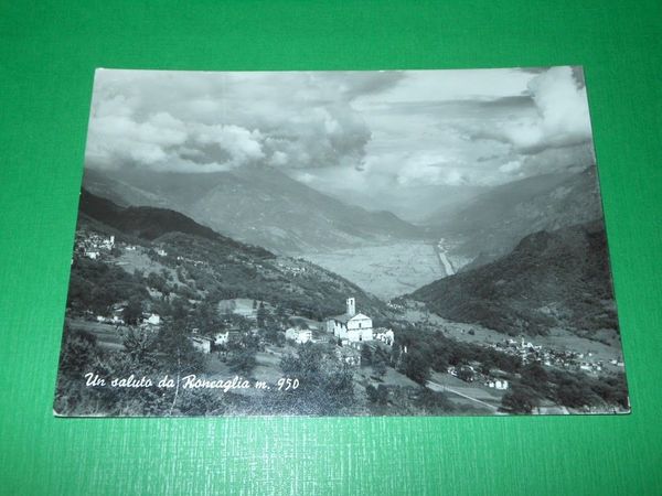 Cartolina Un saluto da Roncaglia ( Sondrio ) - Panorama …