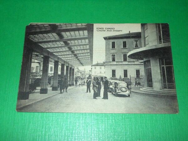 Cartolina Ponte Chiasso - Confine Italo Svizzero 1945.