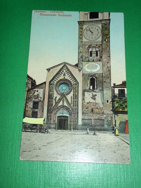 Cartolina Chivasso - Cattedrale Monumento Nazionale 1914