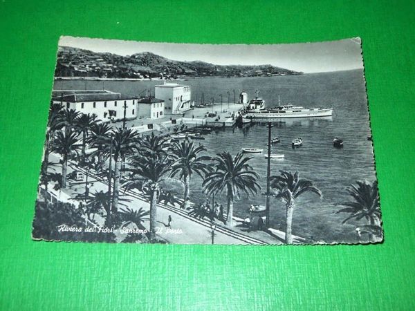 Cartolina Sanremo - Il Porto 1957