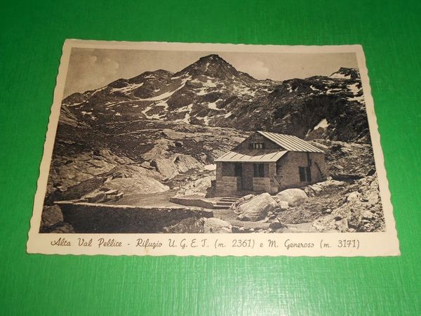 Cartolina Alta Val Pellice - Rifugio Uget e M. Generoso …