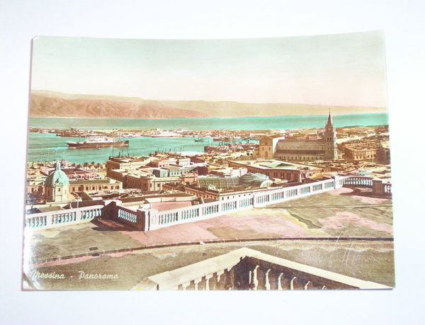 Cartolina Messina - Panorama 1950