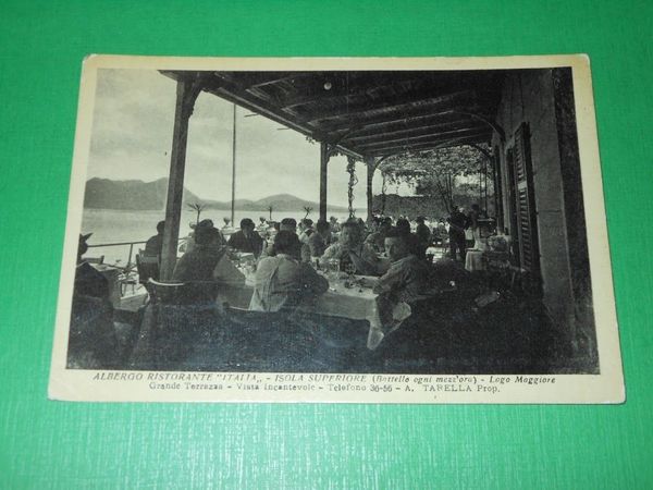 Cartolina Lago Maggiore - Isola Superiore - Albergo Ristorante Italia …