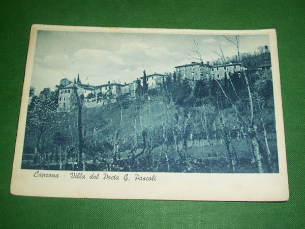 Cartolina Caprona - Villa del Poeta G. Pascoli 1951