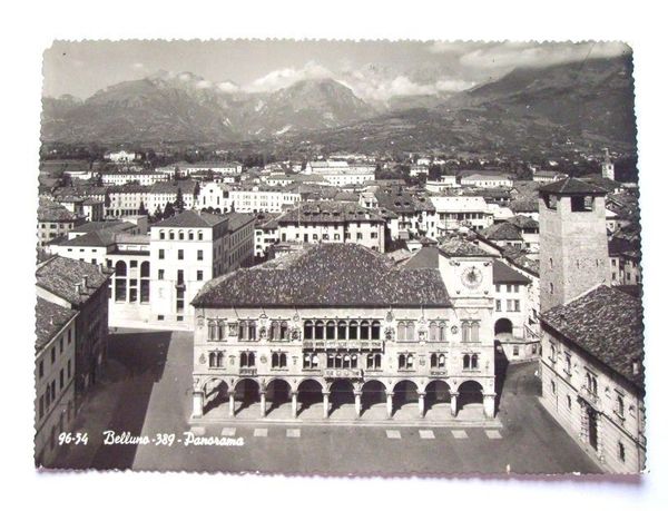 Cartolina Belluno - Panorama generale 1955 ca