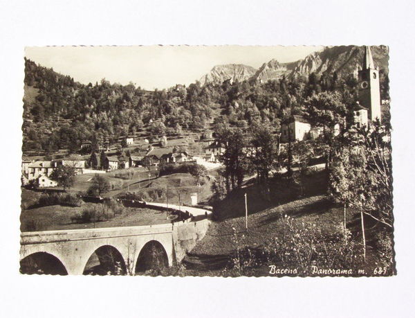 Cartolina Baceno ( Verbania ) - Panorama 1945 ca