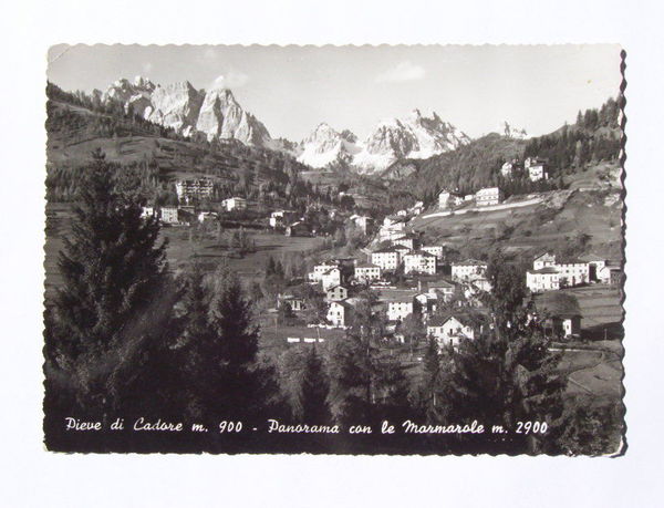 Cartolina Pieve di Cadore - Panorama 1955