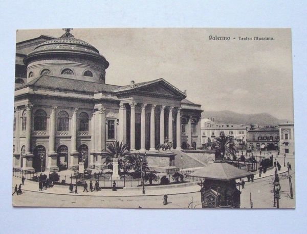 Cartolina Palermo - Teatro Massimo 1910 ca.