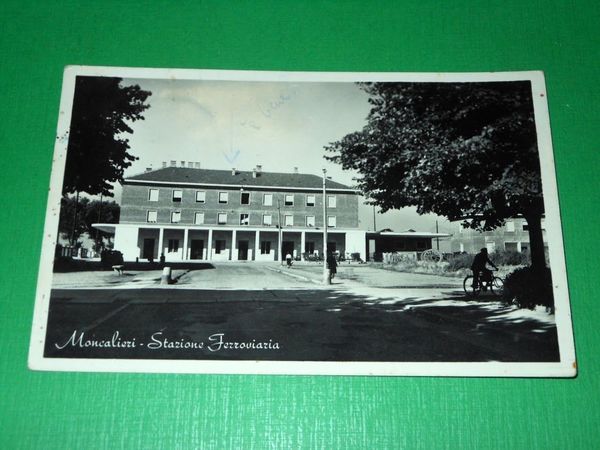 Cartolina Moncalieri - Stazione Ferroviaria 1940 ca
