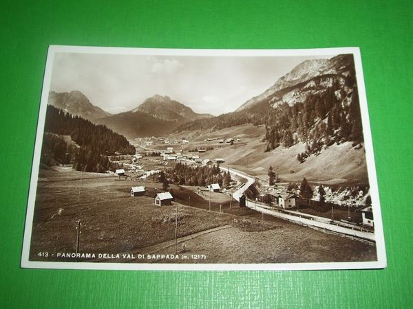 Cartolina Panorama della Val di Sappada 1930 ca