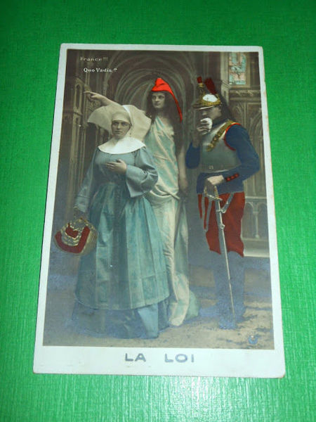 Cartolina Quo Vadis ? - illustrata La Loi 1910 ca