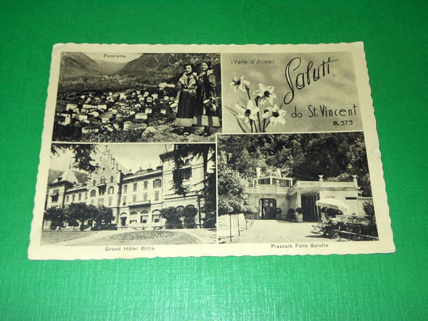 Cartolina Saluti da St. Vincent - Vedute diverse 1950 ca