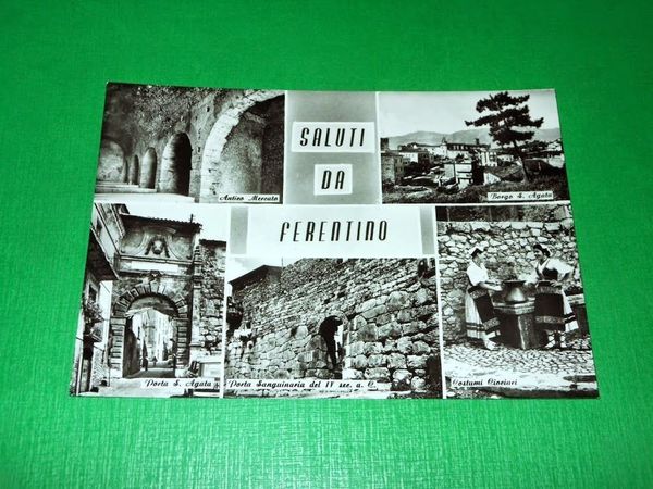 Cartolina Saluti da Ferentino - Vedute diverse 1955 ca