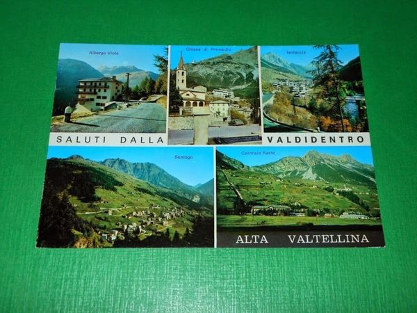 Cartolina Saluti dalla Valdidentro - Alta Valtellina - Vedute diverse …