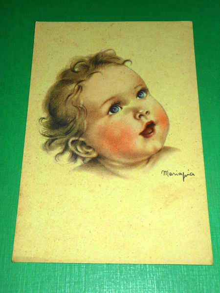 Cartolina illustrata dall' Illustratore Mariapia - Ritratto di bambino 1940 …