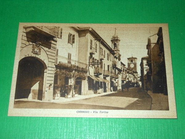 Cartolina Chivasso - Via Torino - 1941