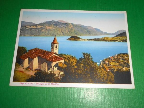 Cartolina Lago di Como - Bellagio da S. Martino 1954