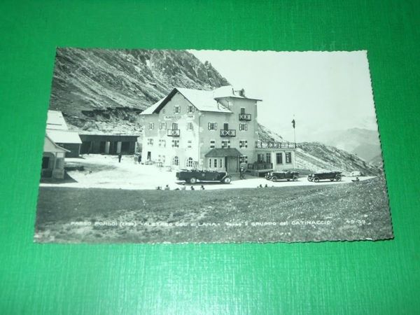 Cartolina Passo Pordoi - Albergo Col di Lana verso il …