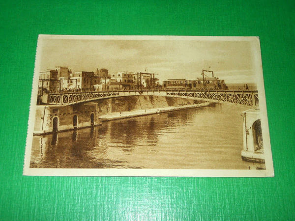 Cartolina Taranto - Ponte girevole 1935 ca.