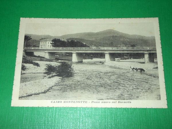 Cartolina Cairo Montenotte - Ponte nuovo sul Bormida 1917