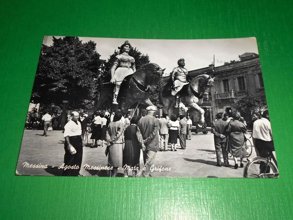 Cartolina Messina - Agosto Messinese - Mata e Grifone 1950 …