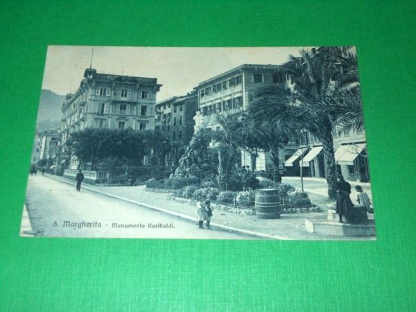 Cartolina S. Margherita ( Genova ) - Monumento a Garibaldi …