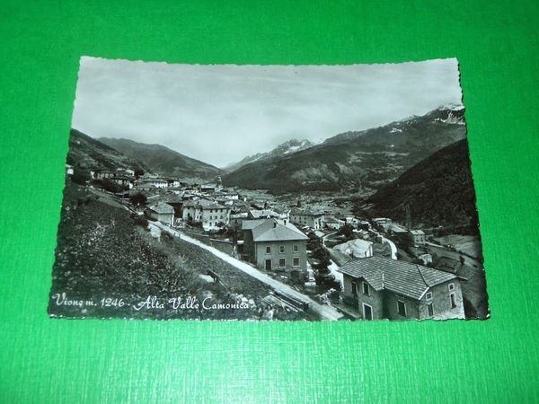 Cartolina Vione - Alta Valle Camonica - Scorcio panoramico 1959