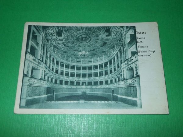 Cartolina Fano - Teatro della Fortuna ( interno ) 1940