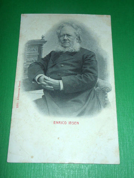 Cartolina Letteratura - Enrico Ibsen 1900 ca