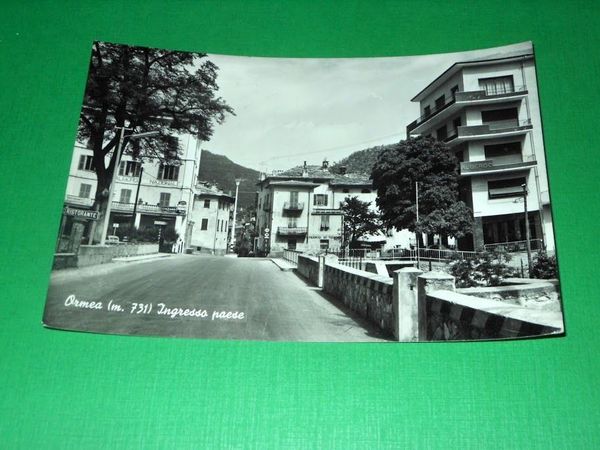 Cartolina Ormea ( Cuneo ) - Ingresso paese 1955 ca