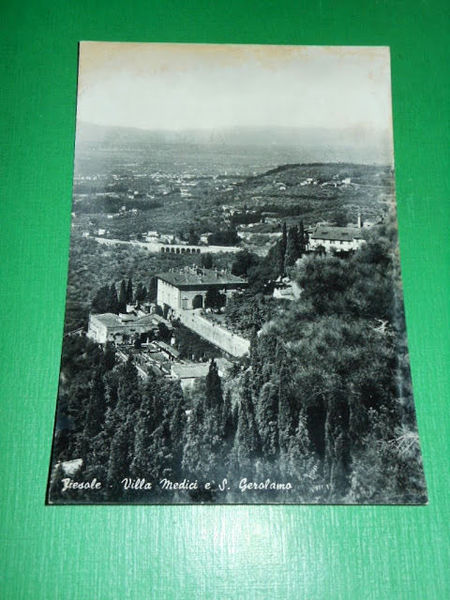 Cartolina Fiesole - Villa Medici e S. Gerolamo 1951