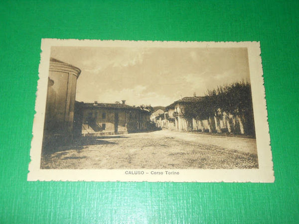 Cartolina Caluso - Corso Torino 1930 ca