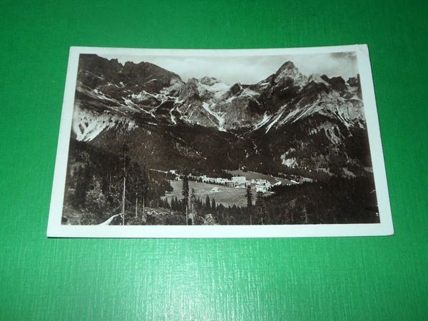 Cartolina San Martino di castrozza e Cima Rosetta 1936.
