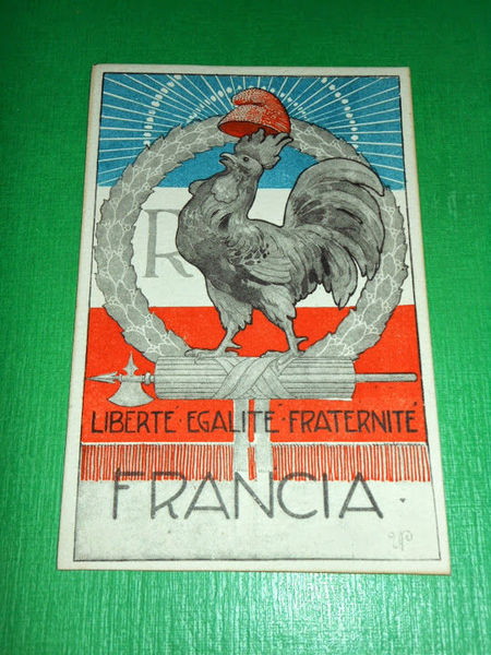 Cartolina Militaria WWI - Gli alleati: Francia 1918 ca..