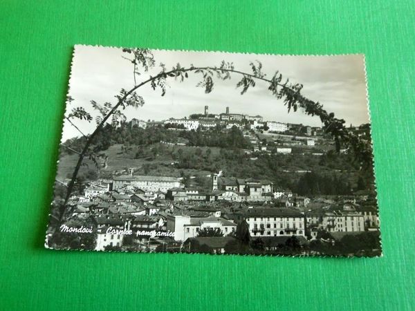 Cartolina Mondovì - Cornice panoramica 1953.