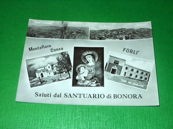 Cartolina Montefiore Conca ( Forlì ) - Saluti dal Santuario …