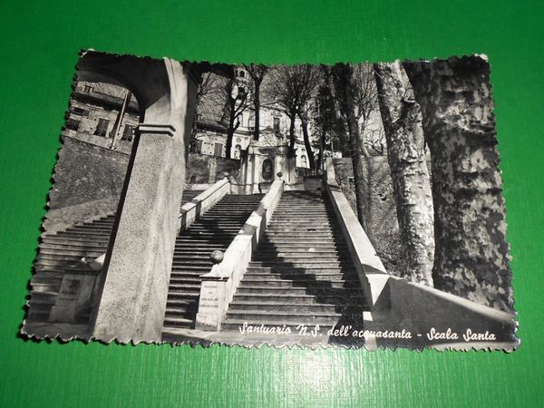 Cartolina Santuario N. S. dell' acquasanta - Scala Santa 1955.