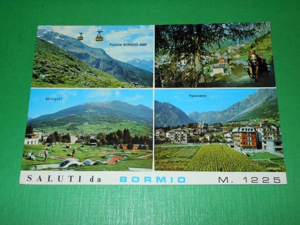 Cartolina Saluti da Bormio - Vedute diverse 1970