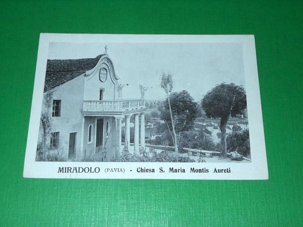 Cartolina Miradolo ( Pavia ) - Chiesa S. Maria Montis …