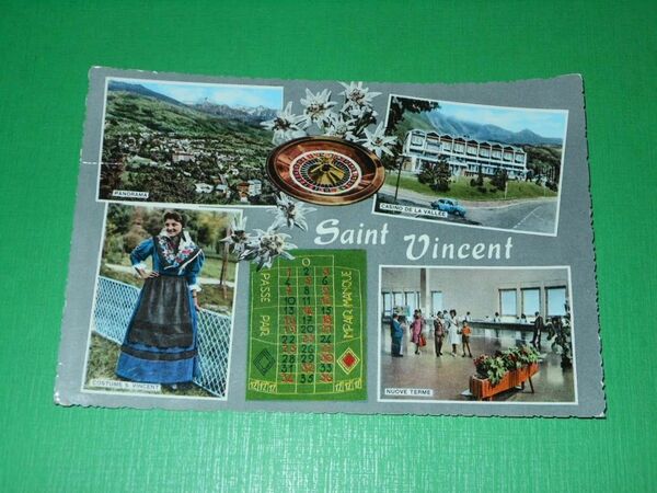 Cartolina Saint Vincent - Vedute diverse 1962.