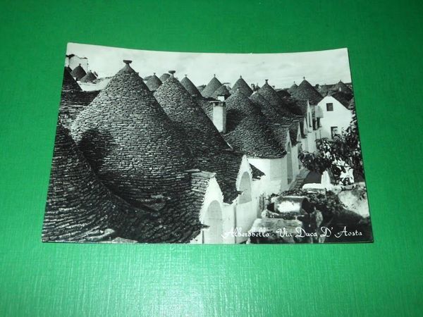 Cartolina Alberobello - Via Duca D'Aosta 1962