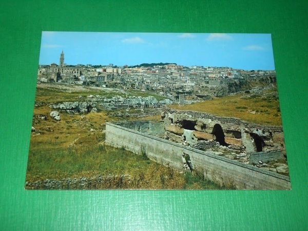 Cartolina Matera - Chiese Rupestri e panorama 1975 ca