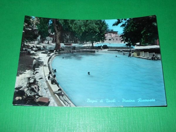 Cartolina Bagni di Tivoli - Piscina Riservata 1964.