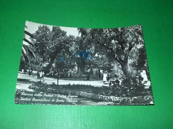 Cartolina Pietra Ligure - Istituti Ospedalieri di Santa Corona 1953.