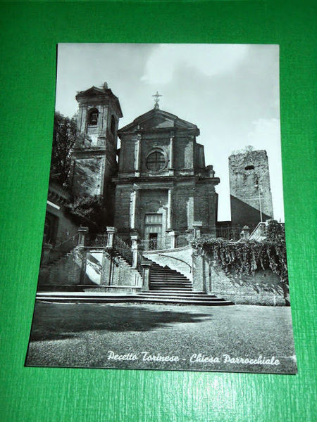 Cartolina Pecetto Torinese - Chiesa Parrocchiale 1960 ca.