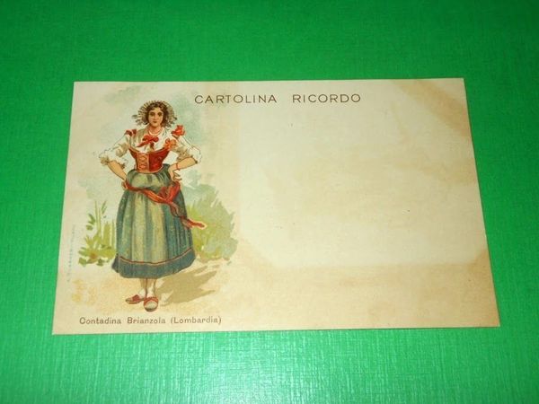 Cartolina Costumi Lombardia - Contadina Brianzola 1900 ca.