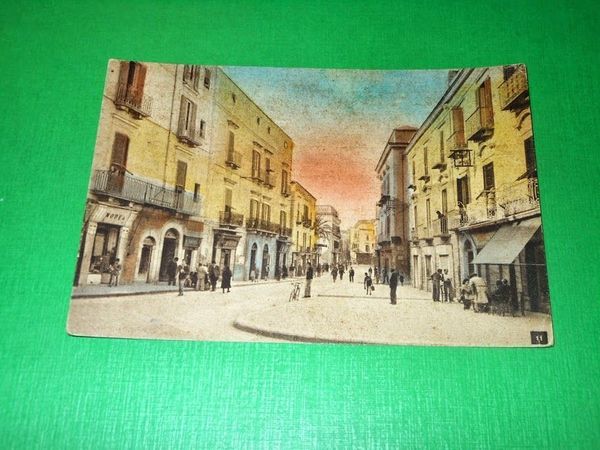 Cartolina Trani - Via Mario Pagano 1952.