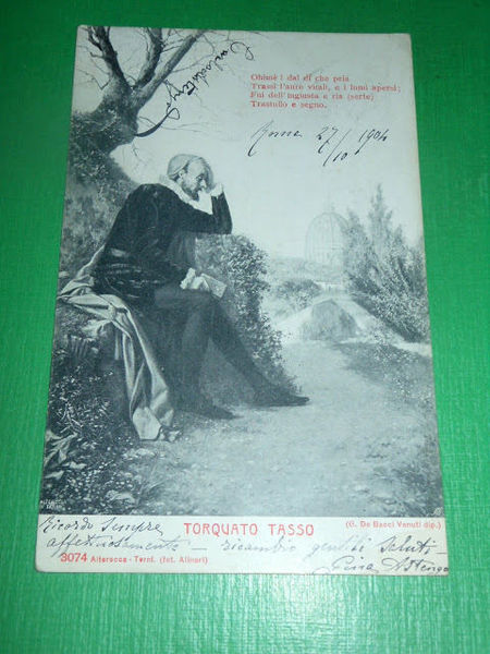 Cartolina Poesia - Torquato Tasso ( 1544 - 1595 ).